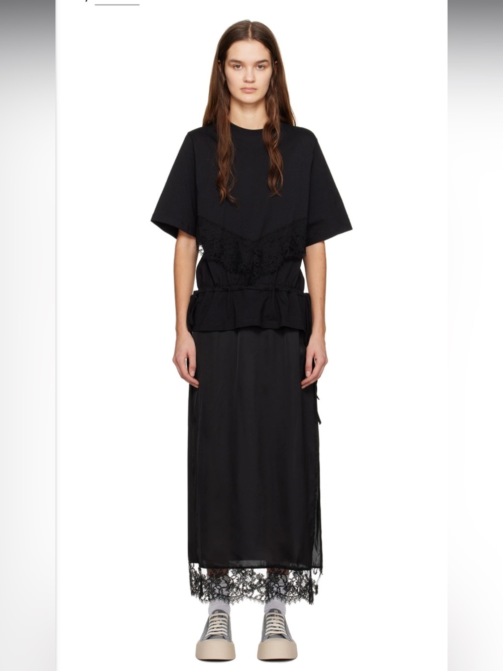 MSGM Black Paneled Maxi Dress